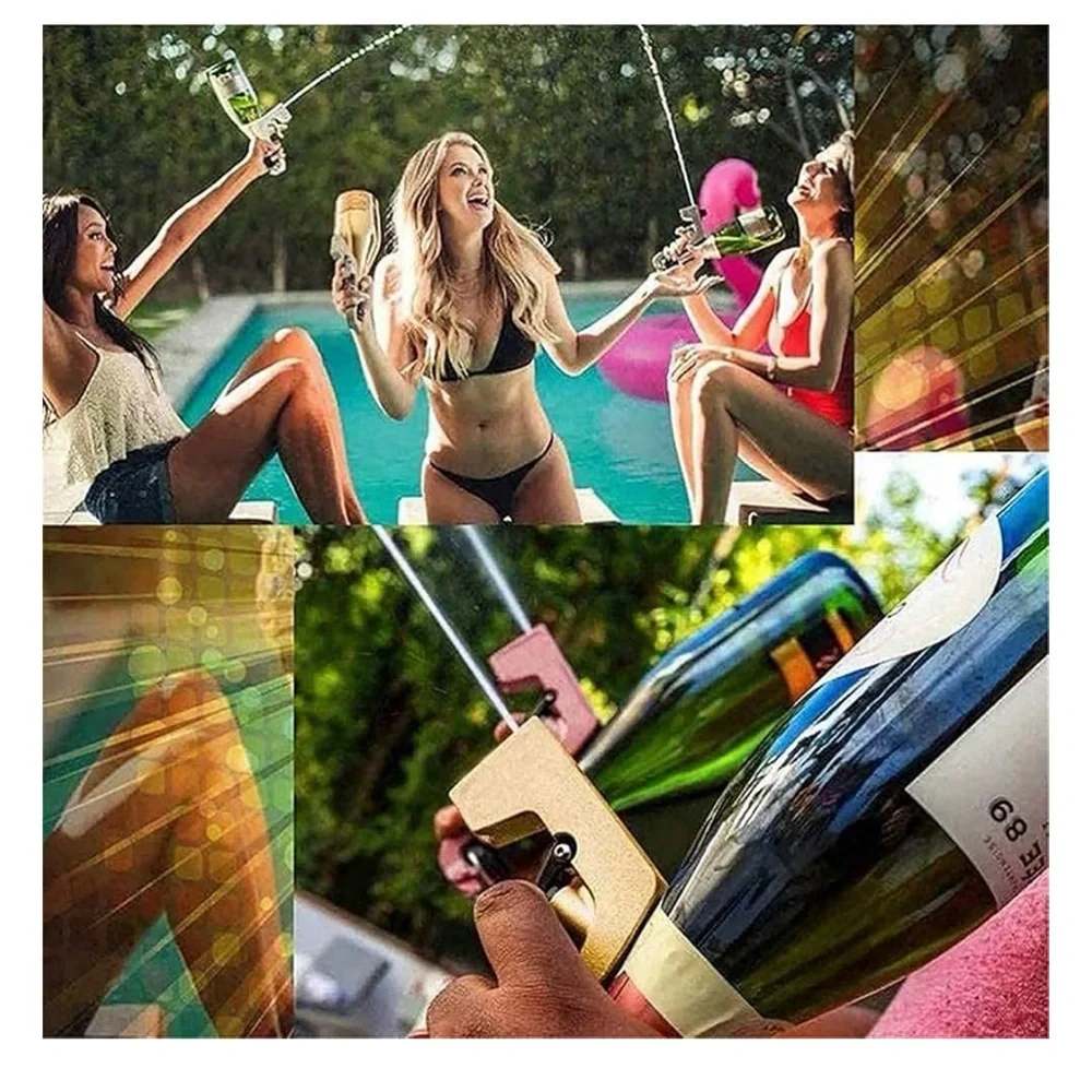 Champagne Gun Lightweight Plastic Sprayer with Adjustable Rubber Plug Birthdays